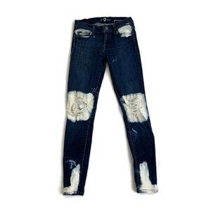 7 for all Mankind Skinny Jeans Gwenevere Bleached Size 24